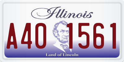 IL license plate A401561