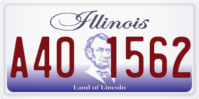 IL license plate A401562