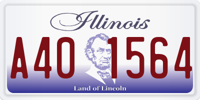 IL license plate A401564