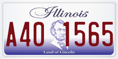 IL license plate A401565