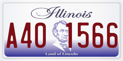 IL license plate A401566