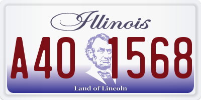 IL license plate A401568