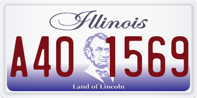 IL license plate A401569