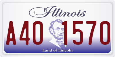 IL license plate A401570