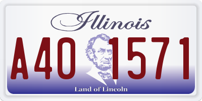 IL license plate A401571
