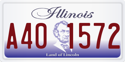 IL license plate A401572