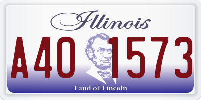 IL license plate A401573