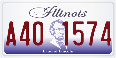 IL license plate A401574