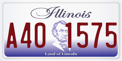 IL license plate A401575