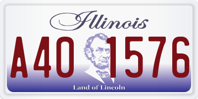 IL license plate A401576