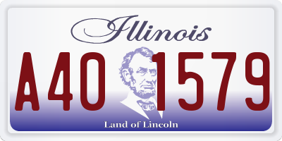 IL license plate A401579