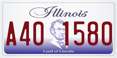 IL license plate A401580