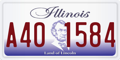 IL license plate A401584
