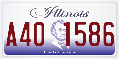 IL license plate A401586