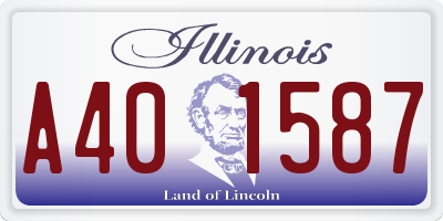 IL license plate A401587