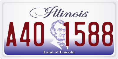 IL license plate A401588