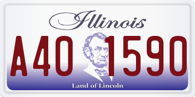 IL license plate A401590
