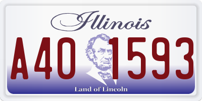 IL license plate A401593