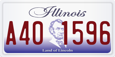 IL license plate A401596