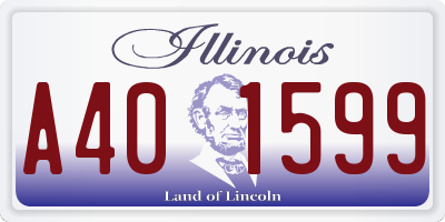 IL license plate A401599