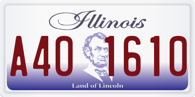 IL license plate A401610