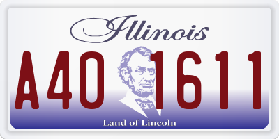 IL license plate A401611