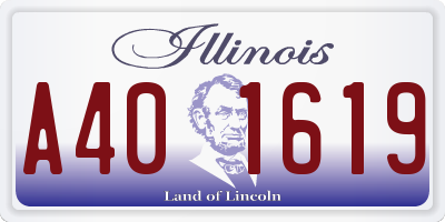 IL license plate A401619