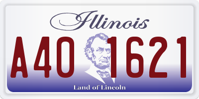 IL license plate A401621