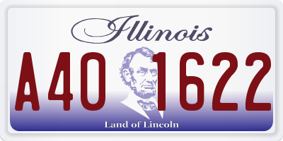 IL license plate A401622