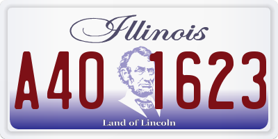 IL license plate A401623