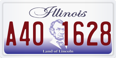 IL license plate A401628