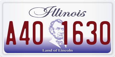 IL license plate A401630