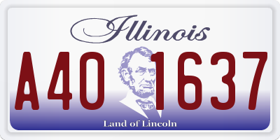IL license plate A401637