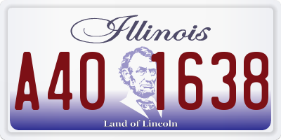 IL license plate A401638