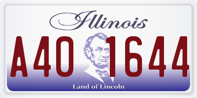 IL license plate A401644
