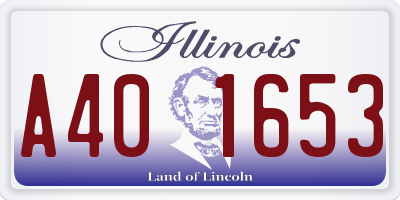 IL license plate A401653