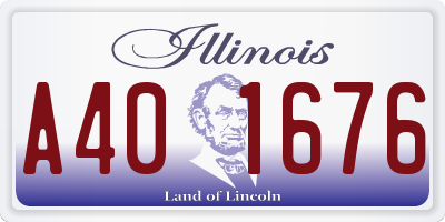 IL license plate A401676