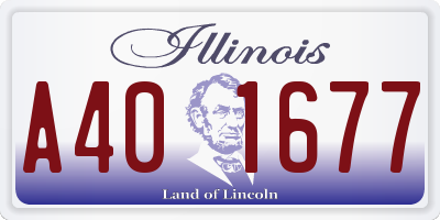 IL license plate A401677