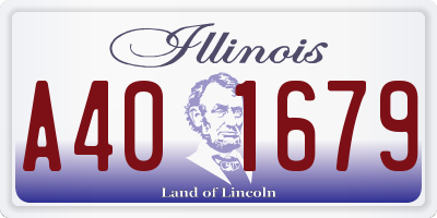 IL license plate A401679