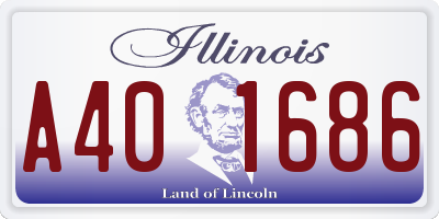 IL license plate A401686