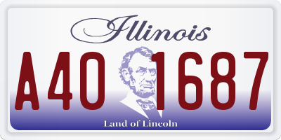 IL license plate A401687