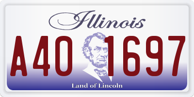 IL license plate A401697