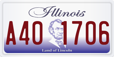 IL license plate A401706