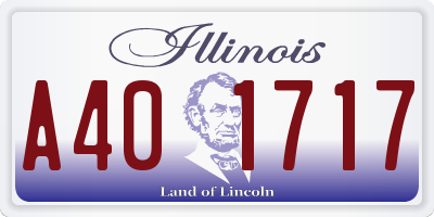 IL license plate A401717