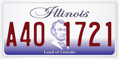IL license plate A401721