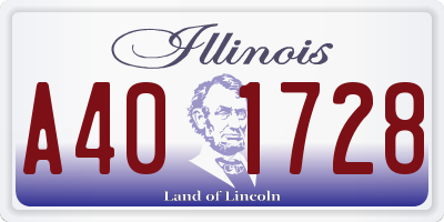 IL license plate A401728