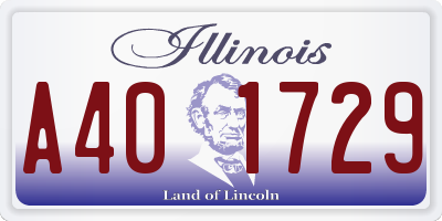 IL license plate A401729