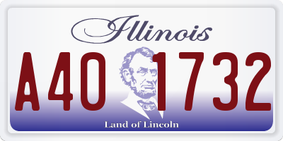 IL license plate A401732