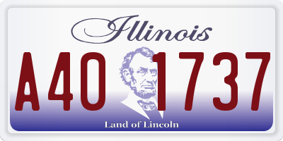 IL license plate A401737