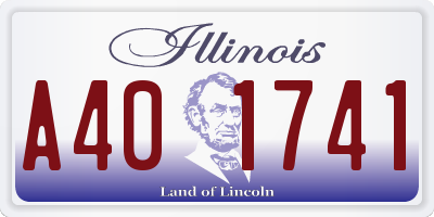 IL license plate A401741